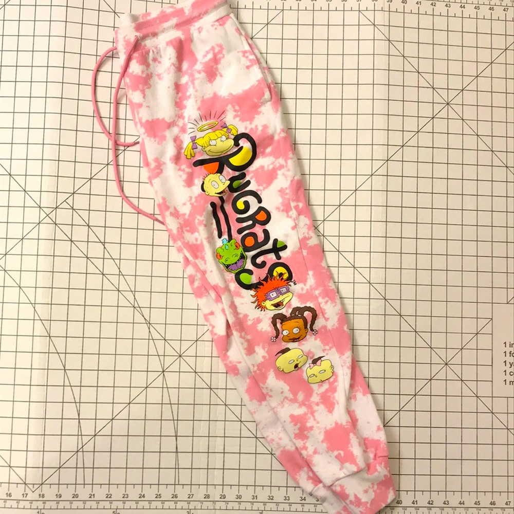 Nickelodeon Rugrats pink tie dye sweats